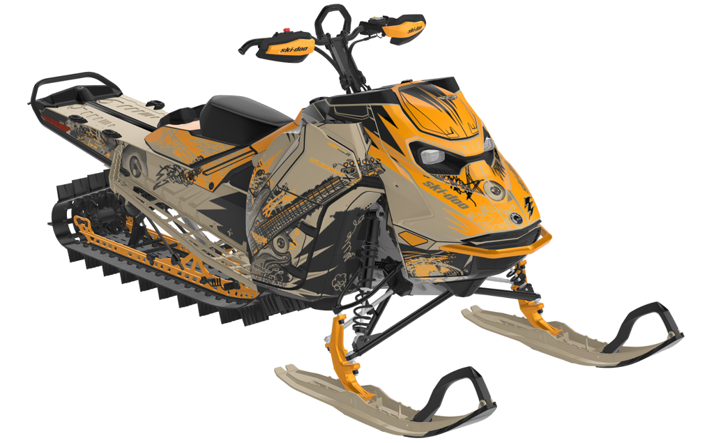Mic Drop Ski-Doo REV Gen5 Mountain CanAmSilver TrueRed Partial Coverage
