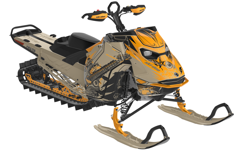 Mic Drop Ski-Doo REV Gen5 Mountain CanAmSilver TrueRed Full Coverage