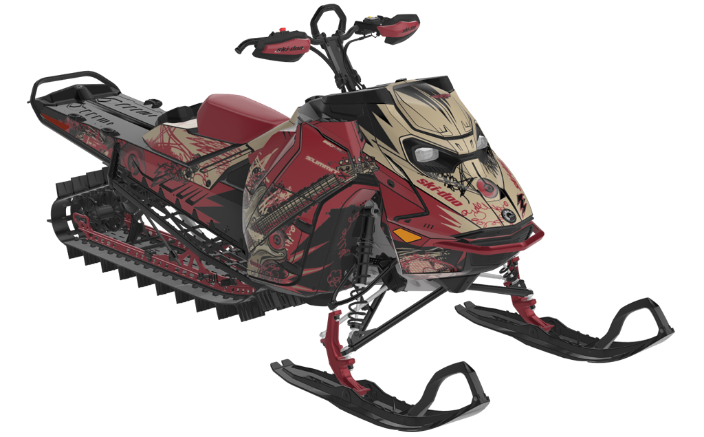 Mic Drop Ski-Doo REV Gen5 Mountain NeoMint SpartanRed Less Coverage