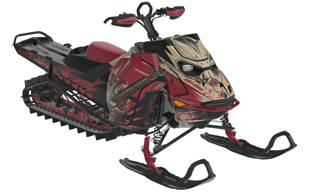 Mic Drop Ski-Doo REV Gen5 Mountain NeoMint SpartanRed Partial Coverage