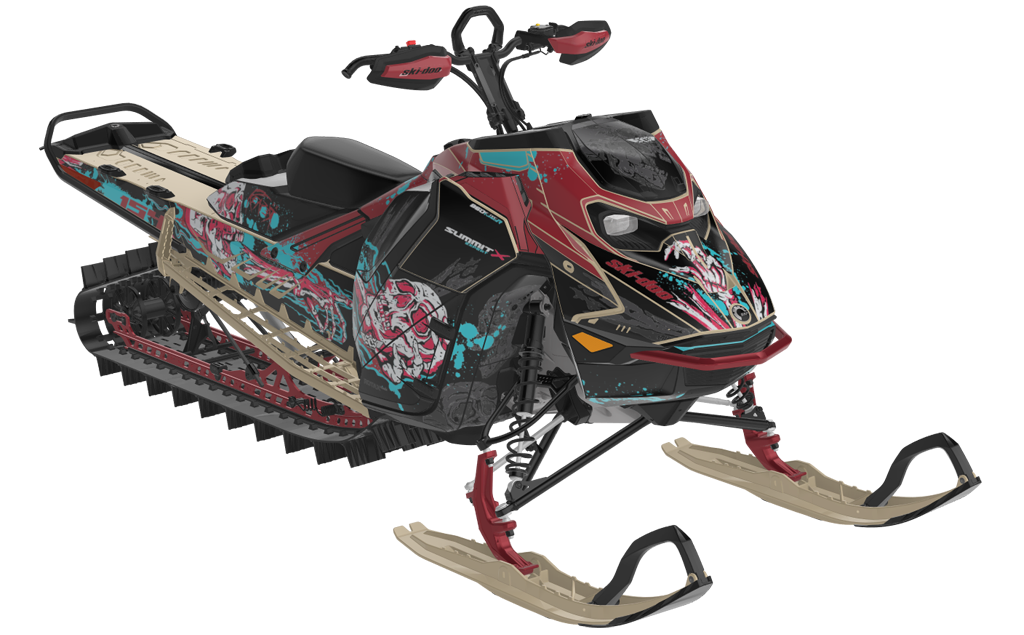 Reaper Ski-Doo REV Gen5 Mountain MillenniumYellow CatGrey Partial Coverage