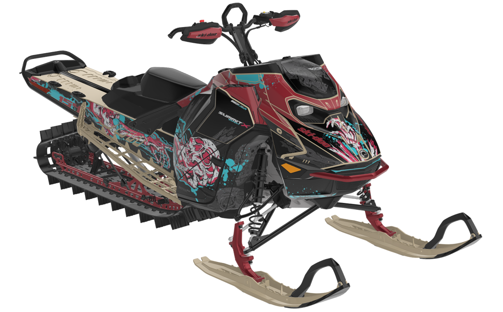 Reaper Ski-Doo REV Gen5 Mountain MillenniumYellow CatGrey Full Coverage