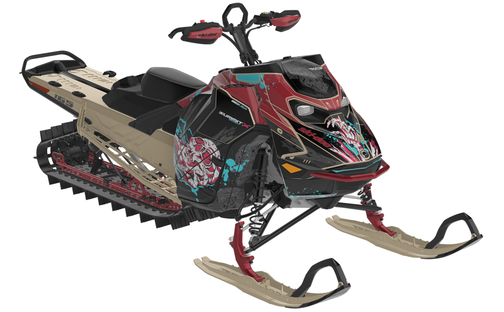 Reaper Ski-Doo REV Gen5 Mountain MillenniumYellow CatGrey Premium Coverage
