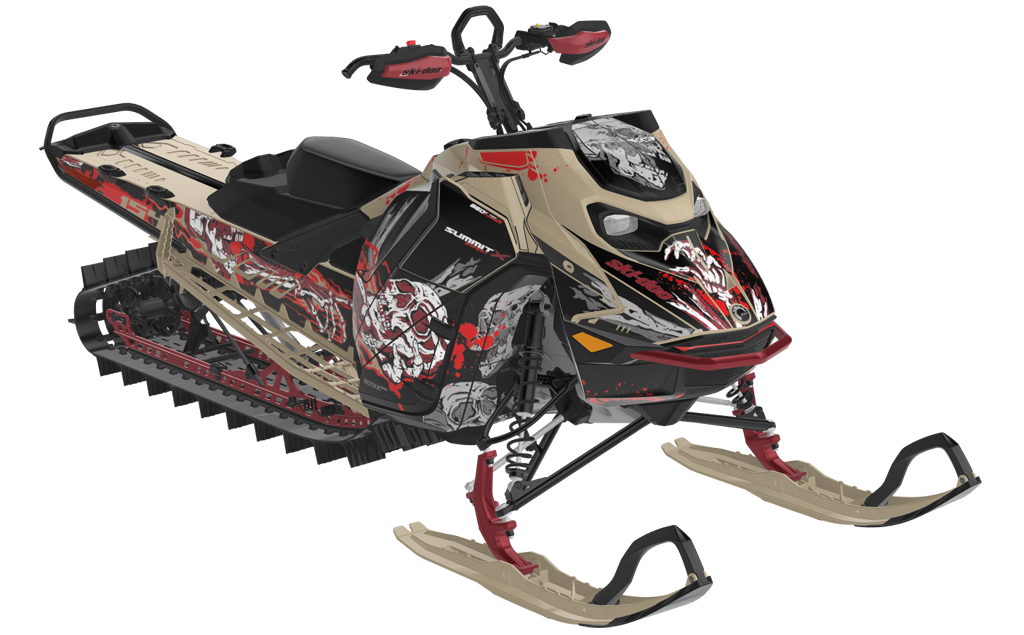 Reaper Ski-Doo REV Gen5 Mountain Rhodamine Black Partial Coverage