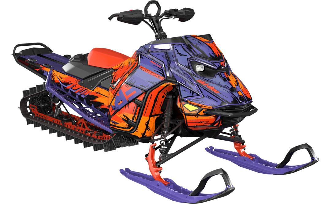 Inked - Ski-Doo REV Gen5 Mountain - Purple Red - Partial