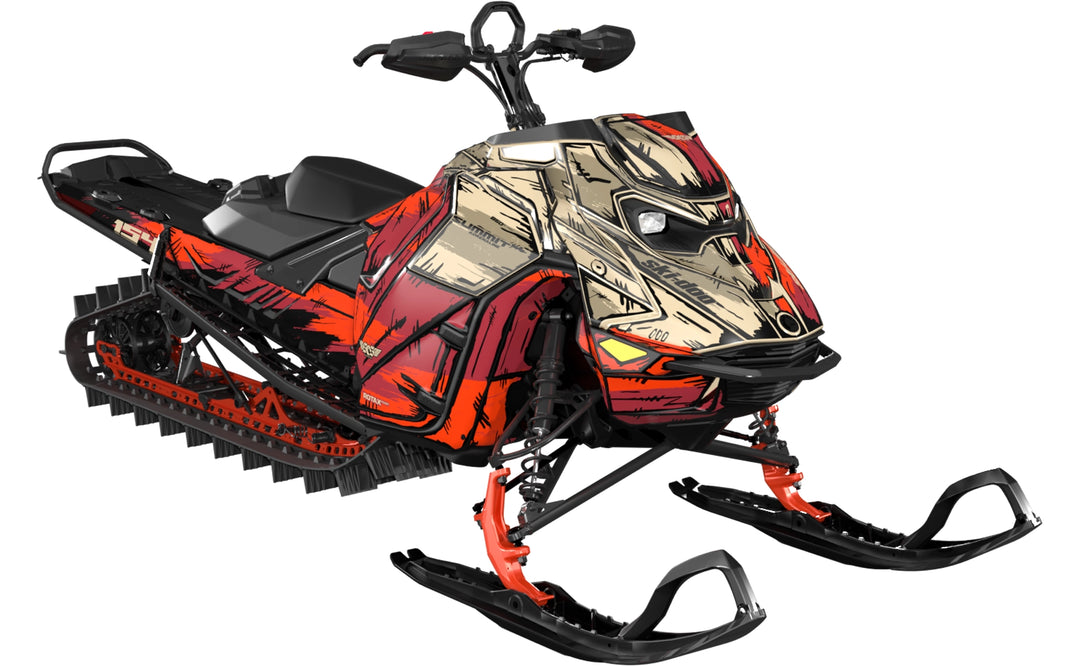Inked - Ski-Doo REV Gen5 Mountain - Tan Red - Partial