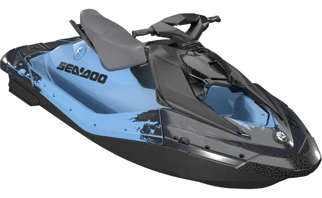 Booyah - Sea-Doo Spark24+ Graphics - Blue Black - Partial