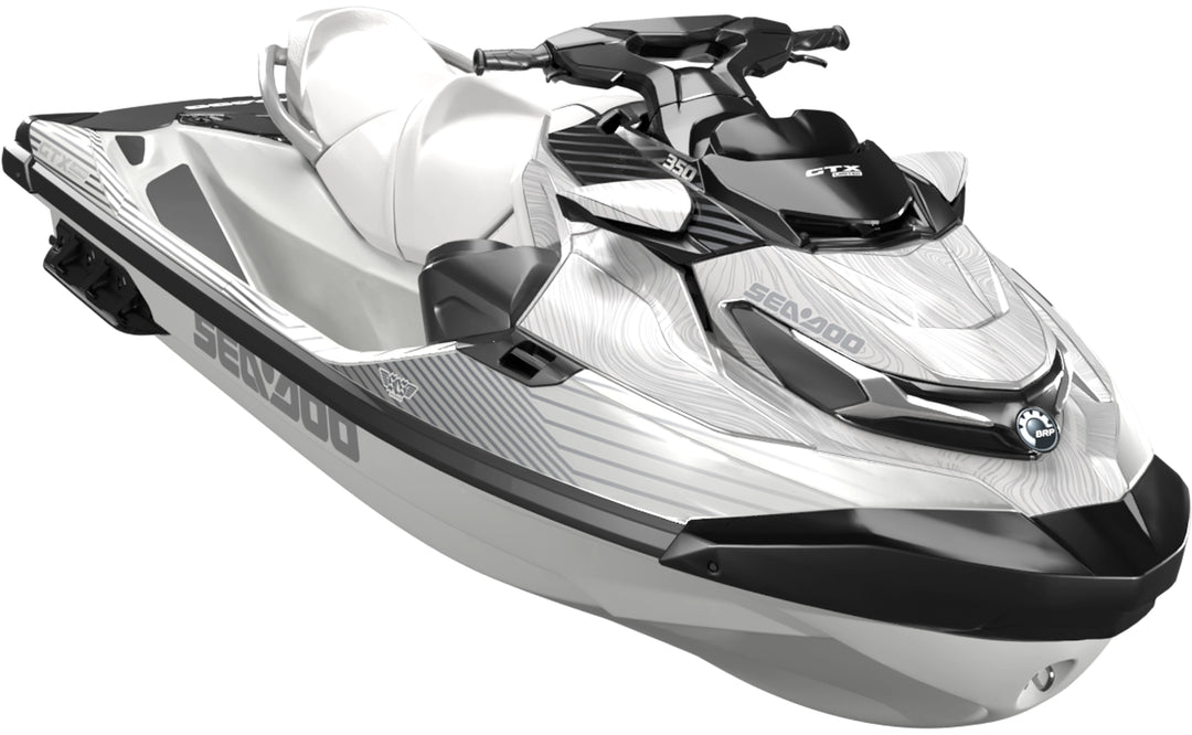 Voyager - Sea-Doo GTX Graphics - White Silver - Partial