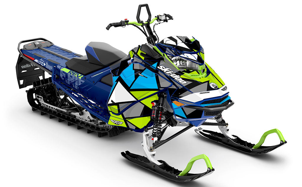 Antidote Blue Green Ski-Doo REV Gen4 Freeride Full Coverage Sled Wrap