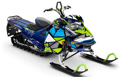 Antidote Blue Green Ski-Doo REV Gen4 Freeride Full Coverage Sled Wrap