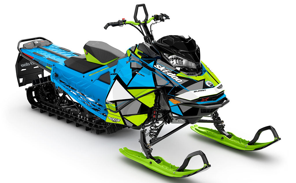 Antidote Blue Green Ski-Doo REV Gen4 Summit Full Coverage Sled Wrap