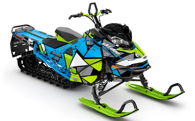 Antidote Blue Green Ski-Doo REV Gen4 Summit Partial Coverage Sled Wrap