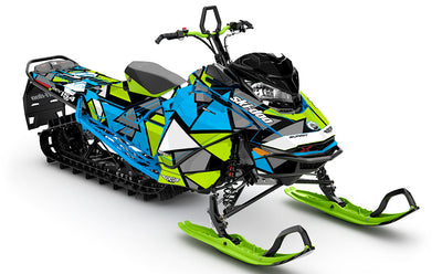 Antidote Blue Green Ski-Doo REV Gen4 Summit Premium Coverage Sled Wrap