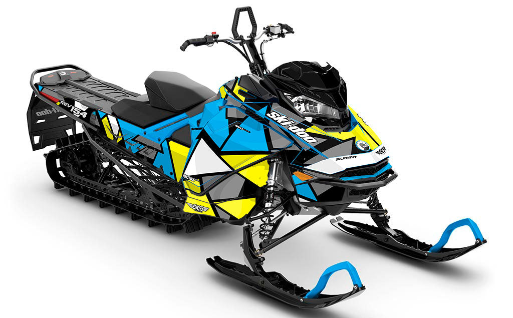 Antidote Blue Yellow Ski-Doo REV Gen4 Summit Full Coverage Sled Wrap