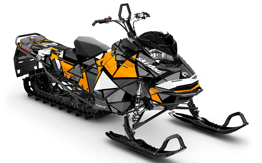 Antidote Orange Grey Ski-Doo REV Gen4 Summit Less Coverage Sled Wrap