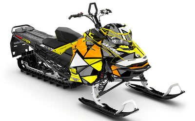 Antidote Orange Yellow Ski-Doo REV Gen4 Summit Premium Coverage Sled Wrap