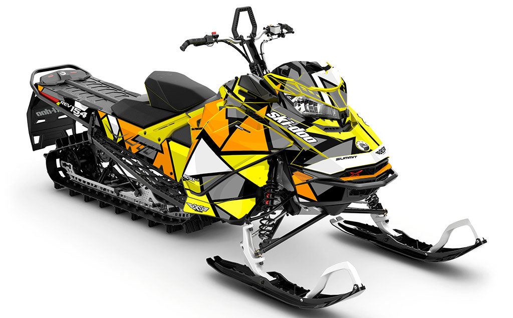 Antidote Orange Yellow Ski-Doo REV Gen4 Summit Full Coverage Sled Wrap