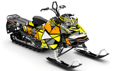 Antidote Orange Yellow Ski-Doo REV Gen4 Summit Partial Coverage Sled Wrap