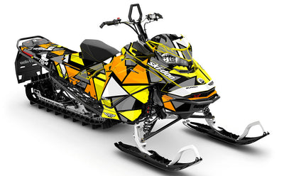 Antidote Orange Yellow Ski-Doo REV Gen4 Summit Less Coverage Sled Wrap