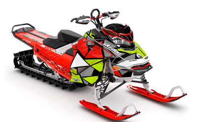 Antidote Red Green Ski-Doo REV Gen4 Summit Premium Coverage Sled Wrap