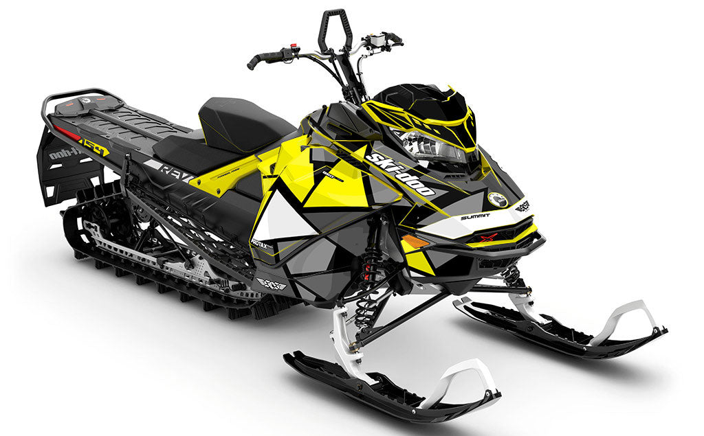 Antidote Yellow Grey Ski-Doo REV Gen4 Summit Premium Coverage Sled Wrap