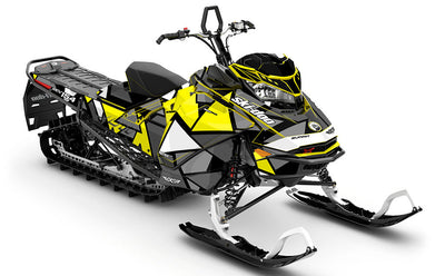 Antidote Yellow Grey Ski-Doo REV Gen4 Summit Partial Coverage Sled Wrap