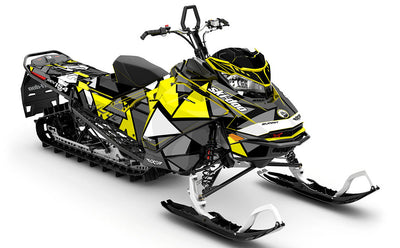 Antidote Yellow Grey Ski-Doo REV Gen4 Summit Less Coverage Sled Wrap