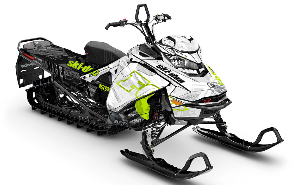 Boosted Blue Green Ski-Doo REV Gen4 Sled Wrap Premium Coverage Sled Wrap