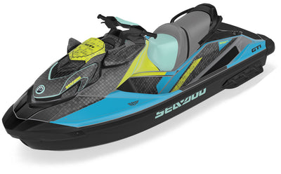 Backsplash NuclearYellow Cyan Sea-Doo GTI Graphics
