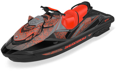 Backsplash Red Black Sea-Doo GTI Graphics