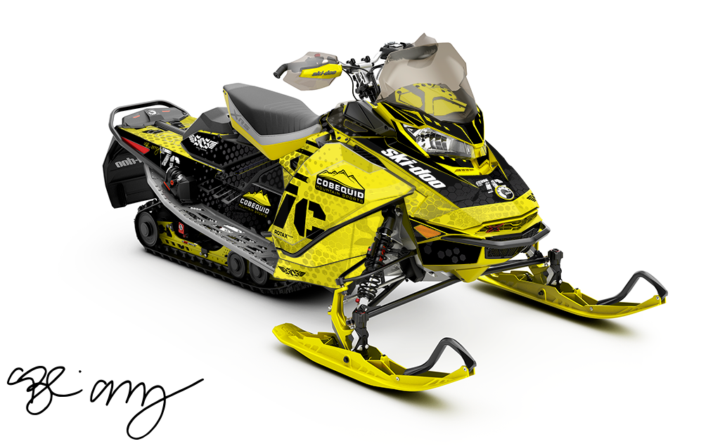 Blair Morgan - Yellow Black Full Ski-Doo REV Gen4 Sled Wrap   Sled Wrap