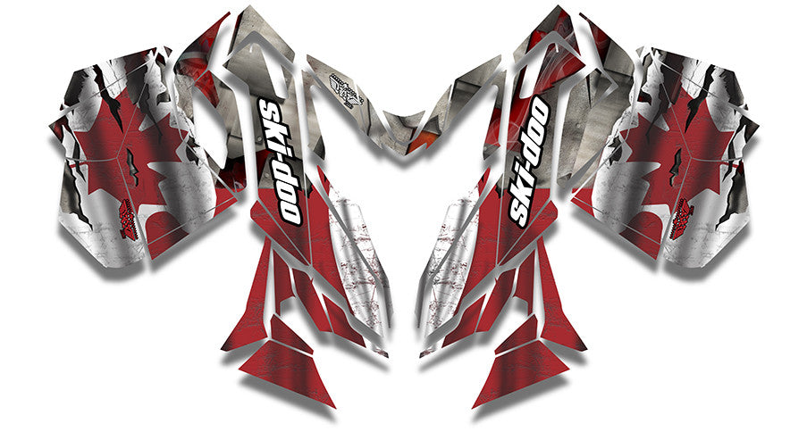 Canadian Colors Ski-Doo REV-XM Sled Wrap - SCS Unlimited 