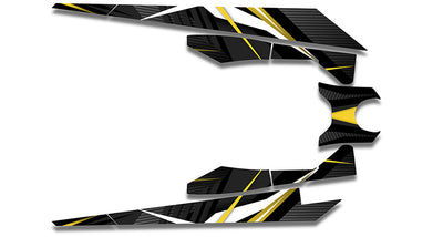 Carbon Yellow Ski-Doo REV-XM Sled Wrap - SCS Unlimited 