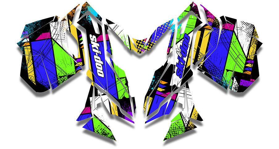 Color Burst Ski-Doo REV-XM Sled Wrap - SCS Unlimited 