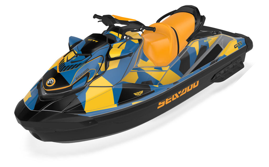 Covert Sea-Doo GTI Graphics BelizeBlue MilleYellow