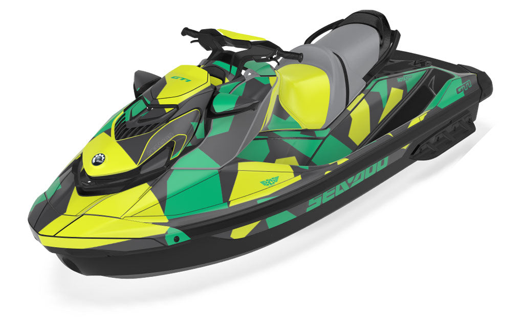 Covert Sea-Doo GTI Graphics QuetzalGreen NuclearYellow
