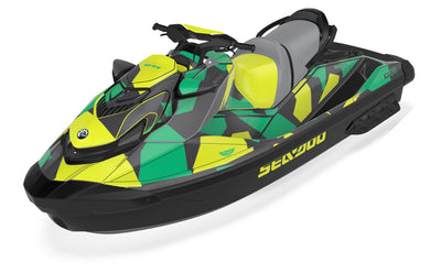 Covert Sea-Doo GTI Graphics QuetzalGreen NuclearYellow