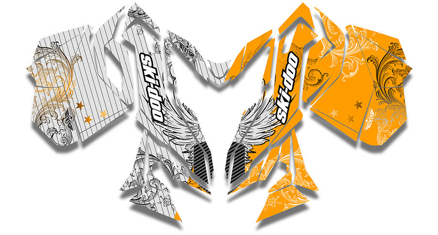 Easy Rider Orange Ski-Doo REV-XM Sled Wrap - SCS Unlimited 