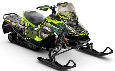 Flex White Army Ski-Doo REV Gen4 Wide Partial Coverage Sled Wrap