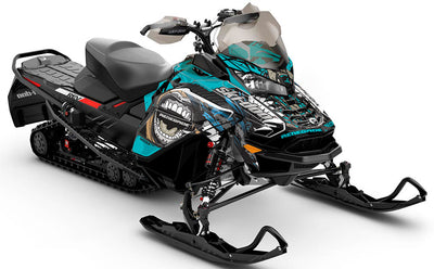 Flex LghtGrey Red Ski-Doo REV Gen4 Wide Premium Coverage Sled Wrap
