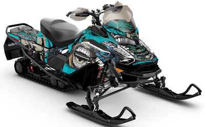 Flex LghtGrey Red Ski-Doo REV Gen4 Wide Less Coverage Sled Wrap