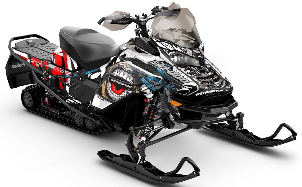Flex LghtGrey Green Ski-Doo REV Gen4 Wide Partial Coverage Sled Wrap