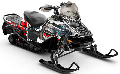 Flex LghtGrey Green Ski-Doo REV Gen4 Wide Partial Coverage Sled Wrap