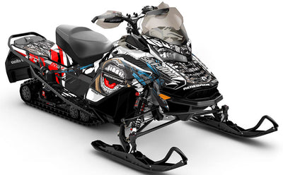 Flex LghtGrey Green Ski-Doo REV Gen4 Wide Less Coverage Sled Wrap