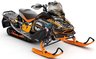 Flex Army Red Ski-Doo REV Gen4 Wide Partial Coverage Sled Wrap