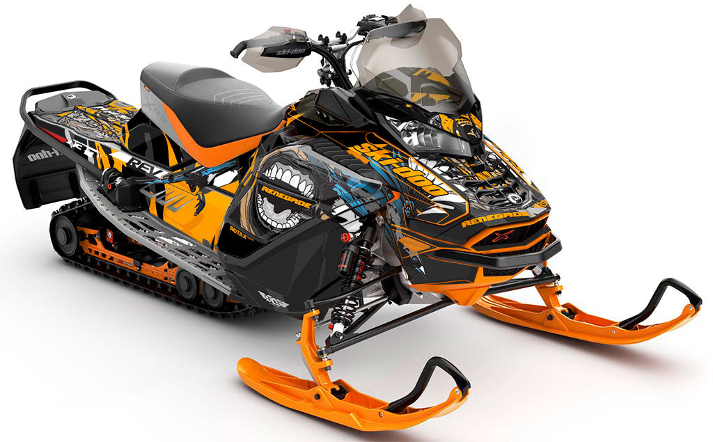 Flex Army Red Ski-Doo REV Gen4 Wide Less Coverage Sled Wrap