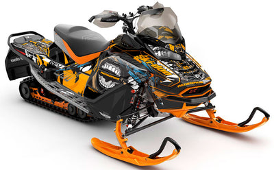 Flex Army Red Ski-Doo REV Gen4 Wide Less Coverage Sled Wrap