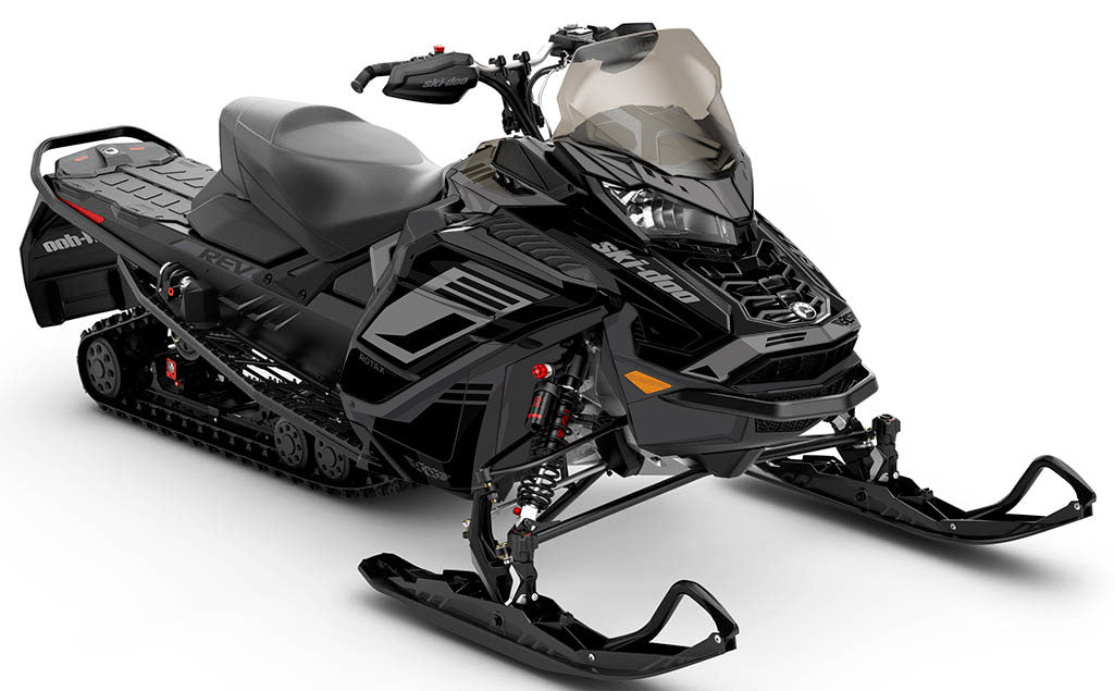 Flush Grey Black Ski-Doo REV Gen4 Wide Premium Coverage Sled Wrap