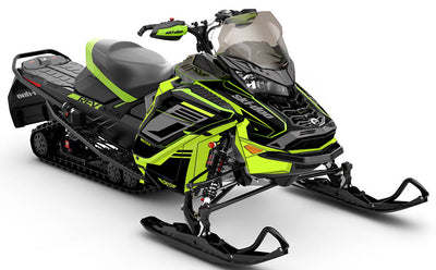 Flush Grey Green Ski-Doo REV Gen4 Wide Premium Coverage Sled Wrap