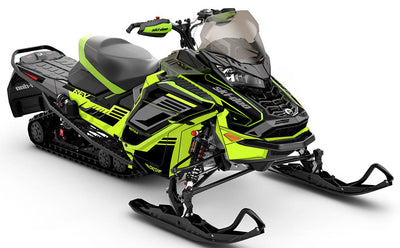 Flush Grey Green Ski-Doo REV Gen4 Wide Full Coverage Sled Wrap